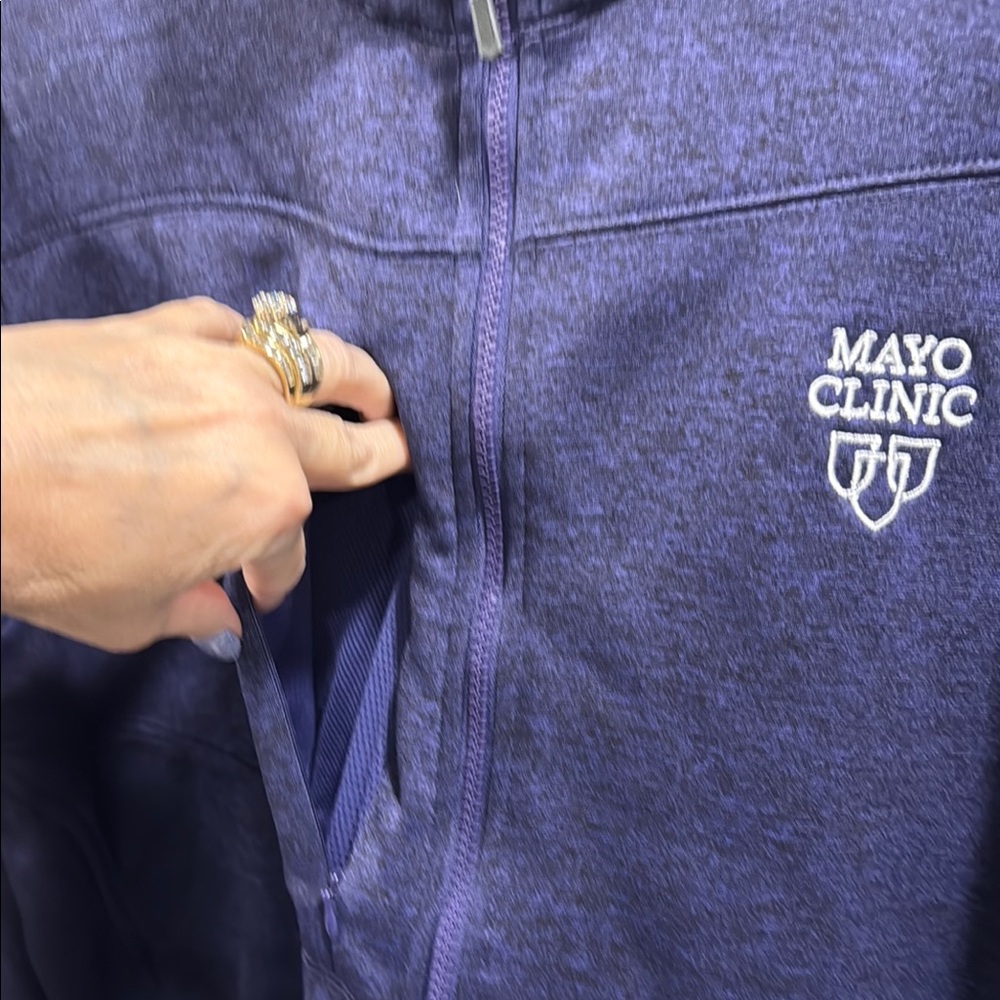 Purple Full-Zip Jacket, embroidered with Mayo Clinic, size 2XL, GUC - Picture 4 of 10